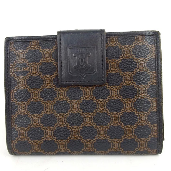 CELINE Macadam Kisslock Leather Bifold Wallet 😍🔥 - Picture 1 of 11